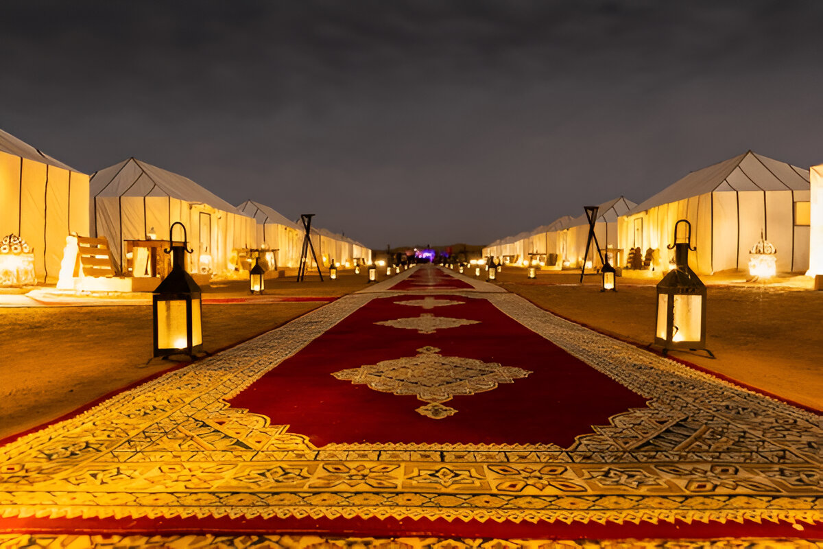 Berber camp in the desert